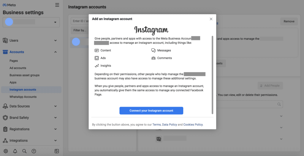 Connect your Instagram to Facebook Business Manager
